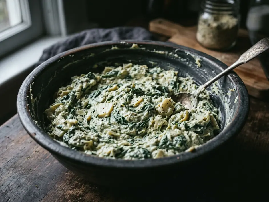  Cheesy Spinach Artichoke Dip in a Bread Bowl