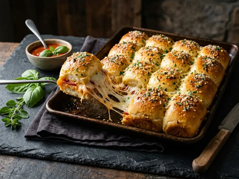 Pull-Apart Garlic Butter Pizza Sliders
