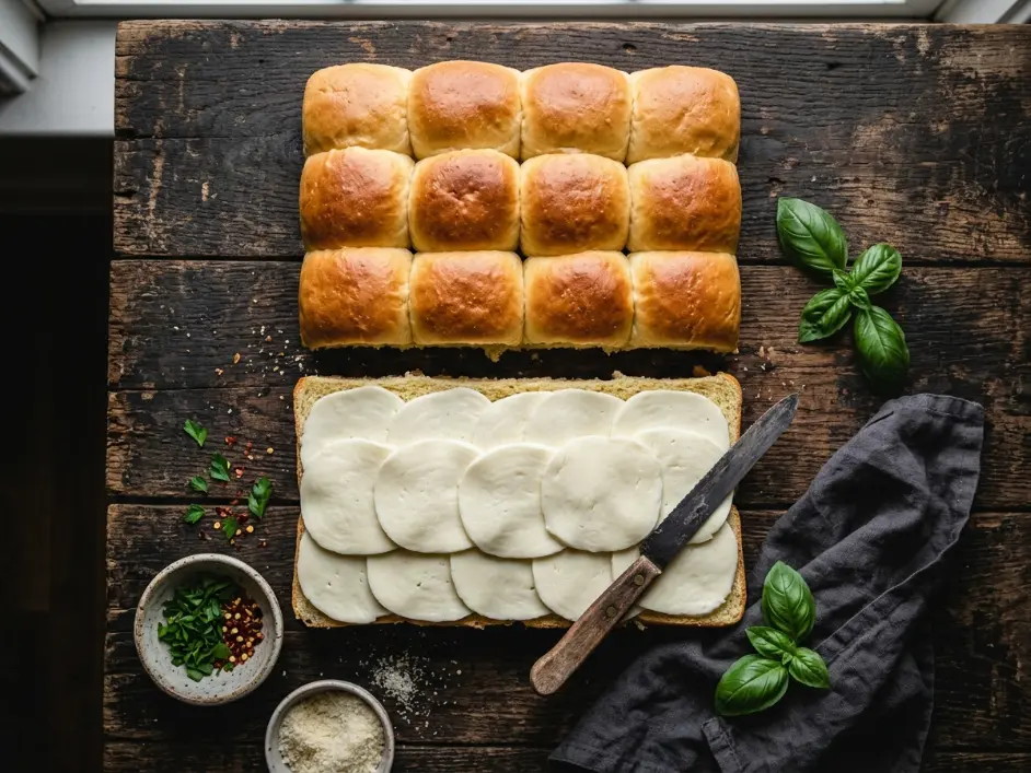 Pull-Apart Garlic Butter Pizza Sliders