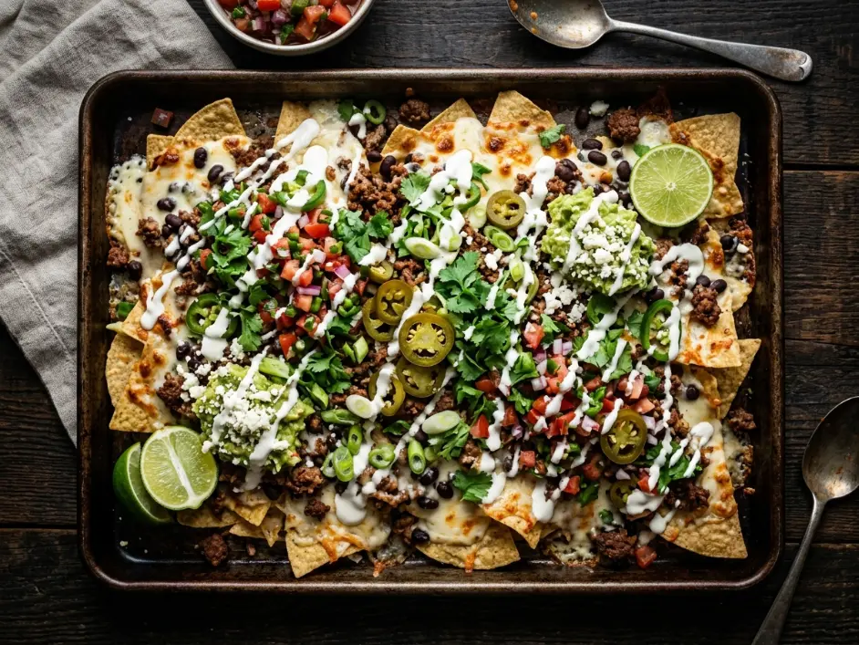 Ultimate Loaded Sheet Pan Nachos with Queso Blanco