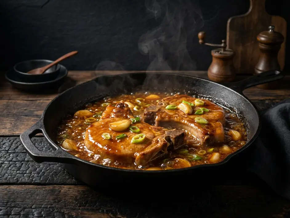 Set-and-Forget Crockpot Honey Garlic Pork Chops