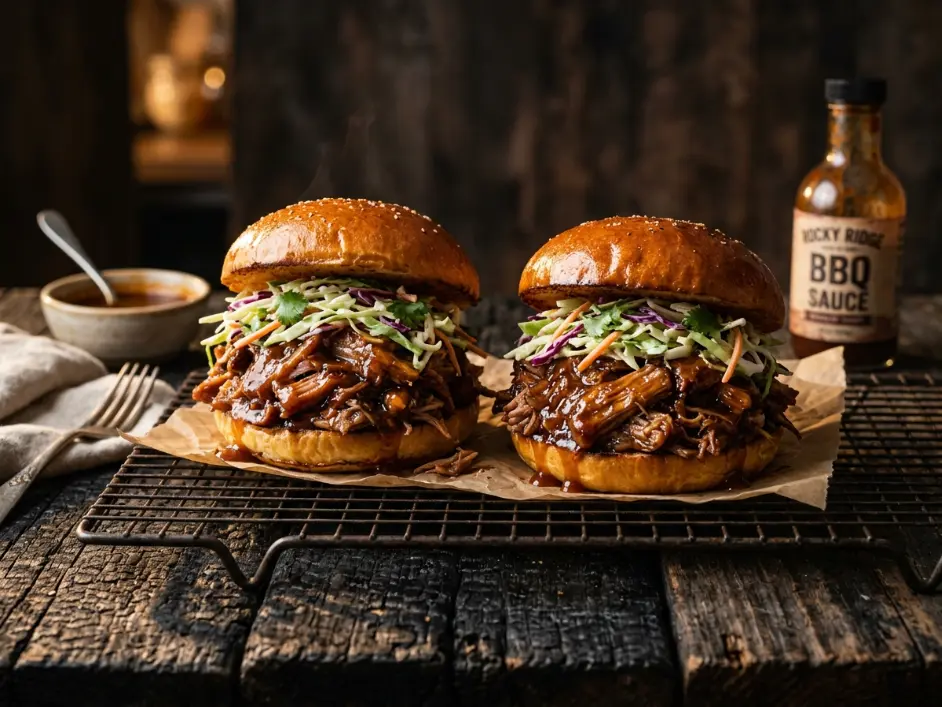 Dump-and-Go Crockpot BBQ Pulled Pork Sandwiches