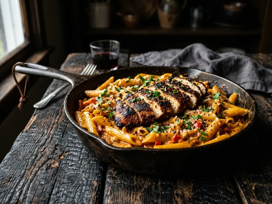 One-Skillet Creamy Cajun Chicken Pasta