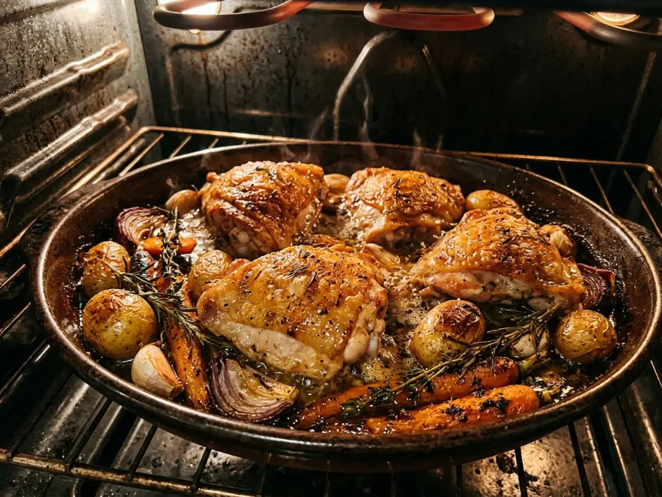 Crispy Sheet Pan Greek Chicken Thighs