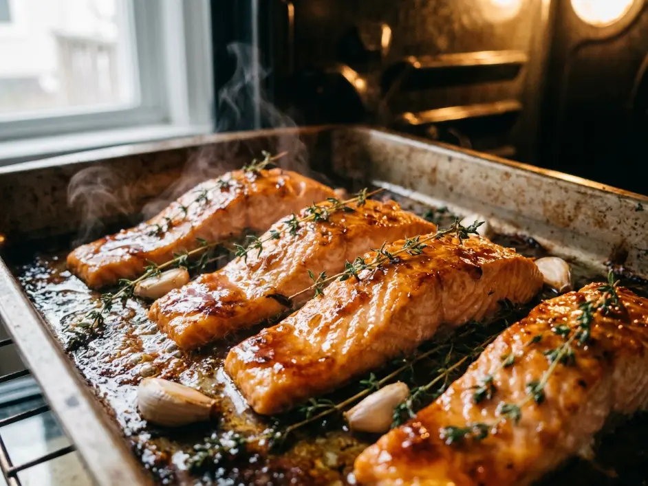 Sheet Pan Honey Mustard Salmon and Asparagus