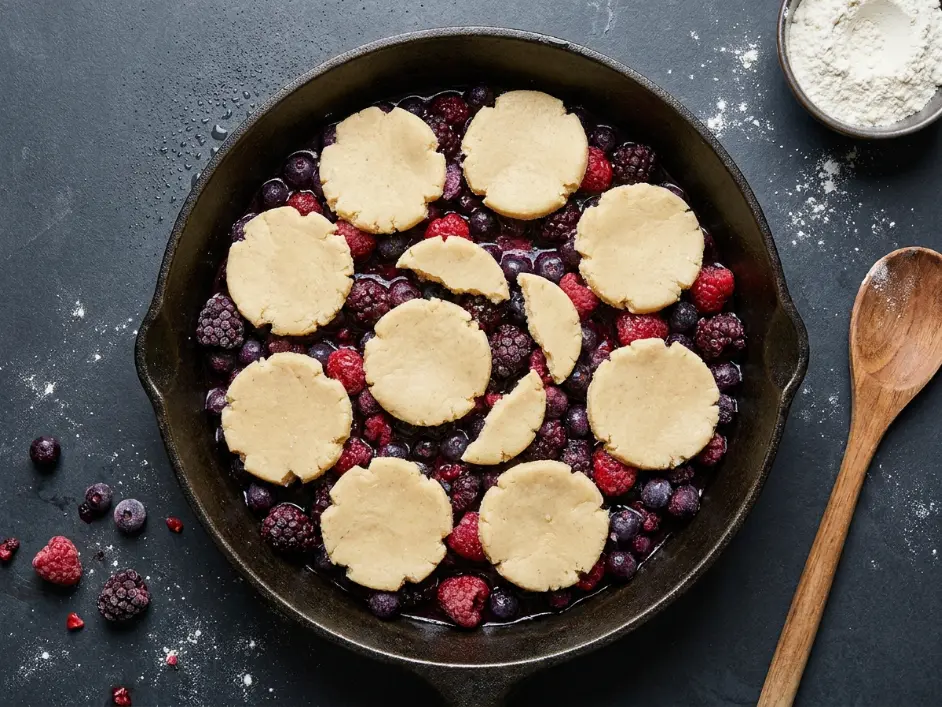 3-Ingredient Berry Cookie Dough Cobbler