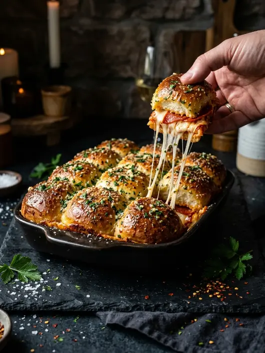 Pull-Apart Garlic Butter Pizza Sliders