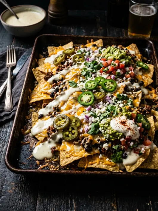 Ultimate Loaded Sheet Pan Nachos with Queso Blanco