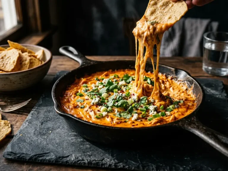 Creamy Buffalo Chicken Dip with Tortilla Chips