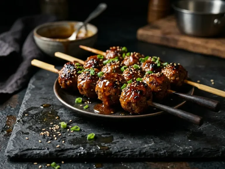 The Molecular Caramelization Secrets Behind Honey Garlic Glazed Meatball Skewers