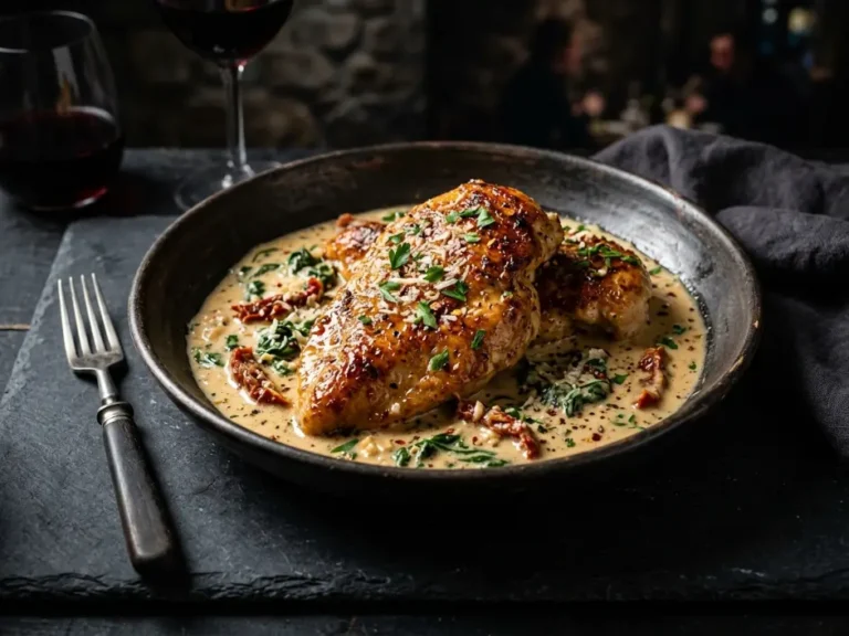 Copycat Olive Garden Creamy Tuscan Garlic Chicken