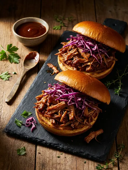 Dump-and-Go Crockpot BBQ Pulled Pork Sandwiches