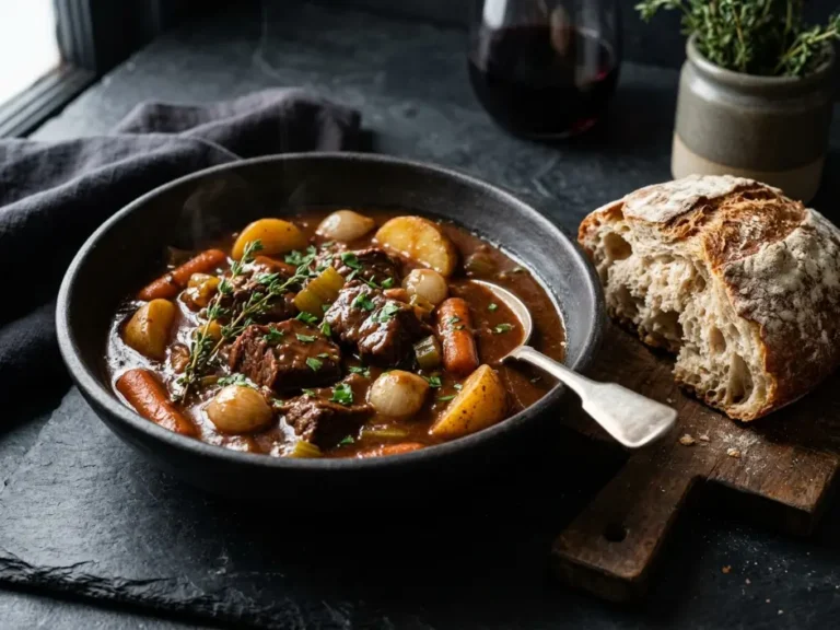 Crockpot Cozy Beef Stew with Red Wine Reduction