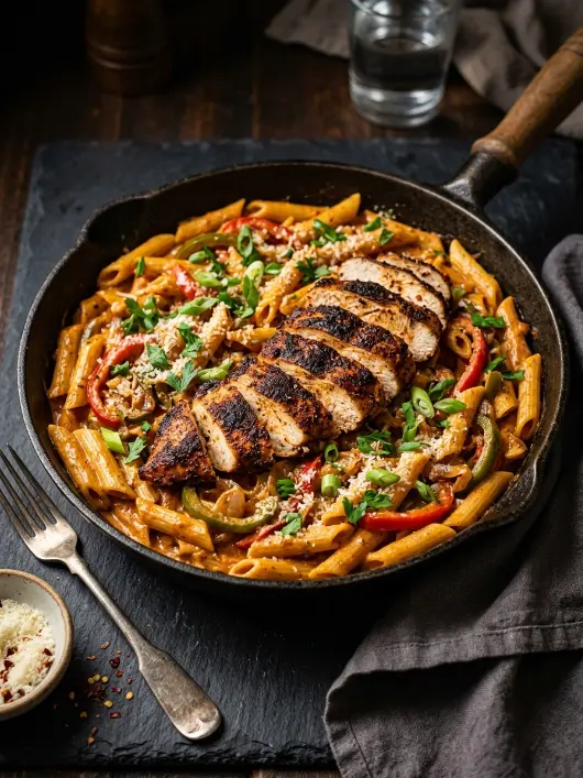 One-Skillet Creamy Cajun Chicken Pasta